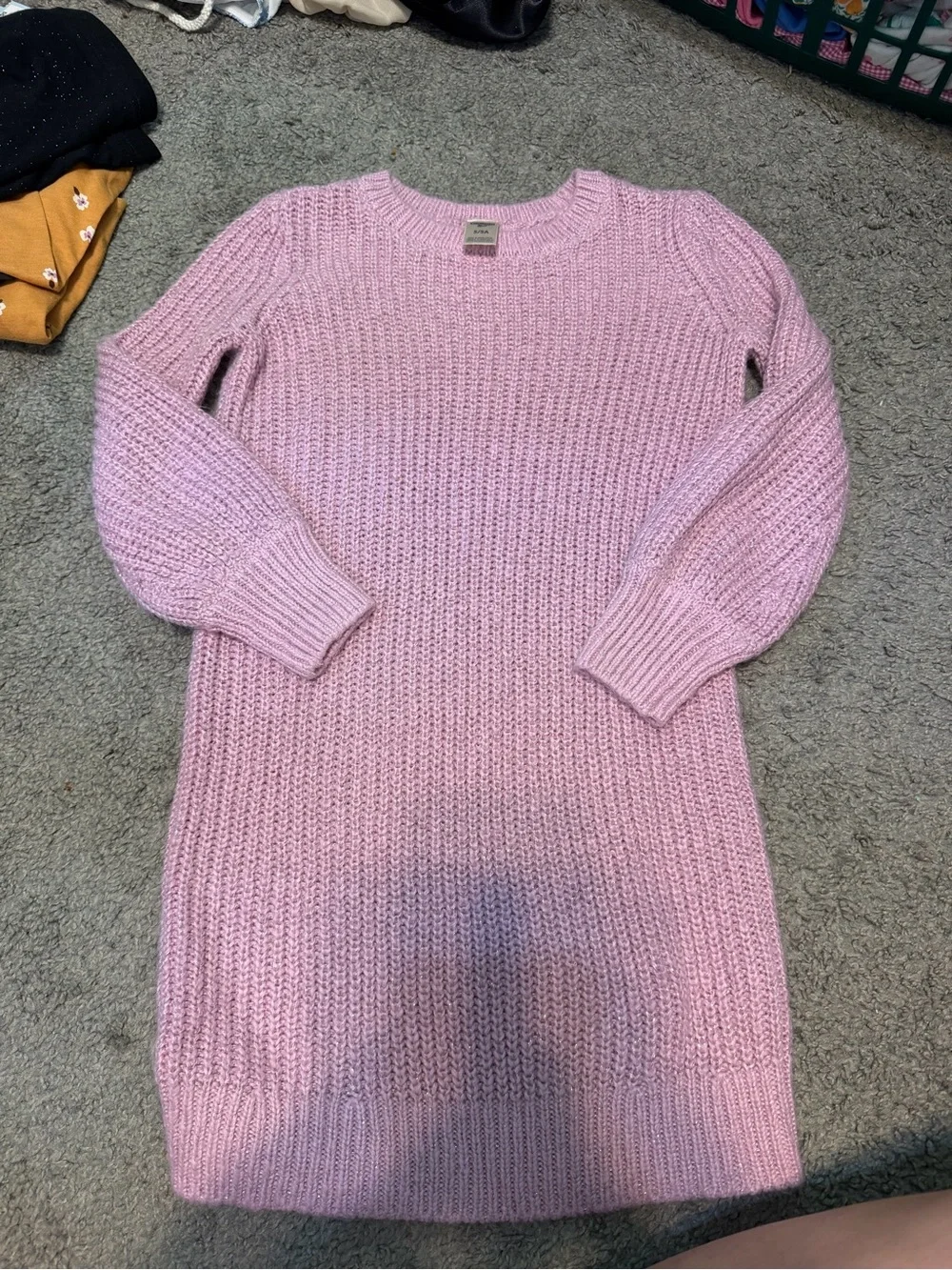 Cozy purple Knit Sweater Dress - Women's